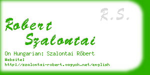 robert szalontai business card